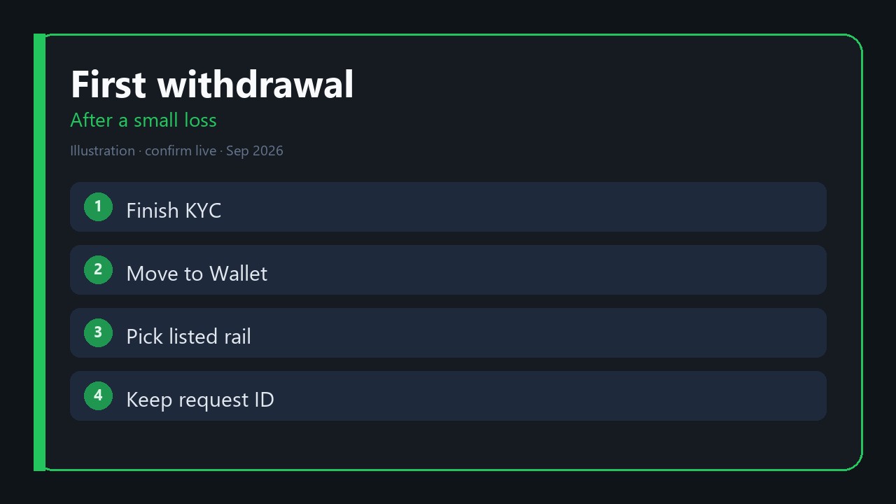 Wallet transfer concept after closing losing trades